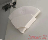 Wall Mount Filter Holder for Hario V60 Coffee Filters | Inside Shelf Filter Storage for V60 Paper Coffee Filters | Command strip included - Superhero DIY
