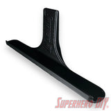 Black floating shelf for movies or video games with sleek design, perfect for Blu-rays or games, includes Command strip for easy mounting.