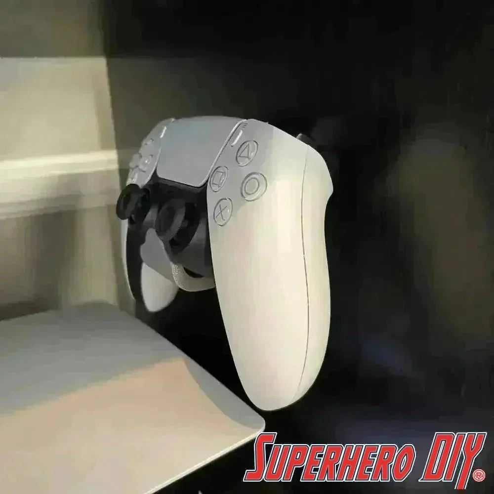 Wall Mount for PS5 Controller | PlayStation DualSense Controller Wall Mount | Includes Command Strip for Controller Stand - Superhero DIY