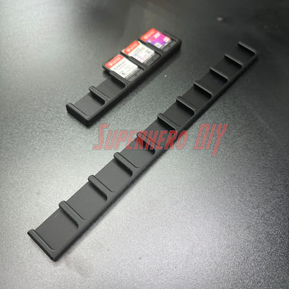 Game Cartridge Holder for Nintendo Switch – 5 or 10 Slot Display Rack with game cards.