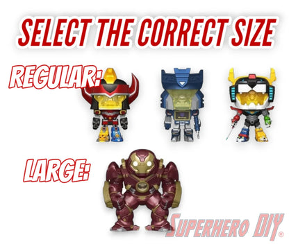 Wall shelf for Bitty Bots, designed to display Funko Bitty Pop figures alongside their matching Bitty Bot companion box