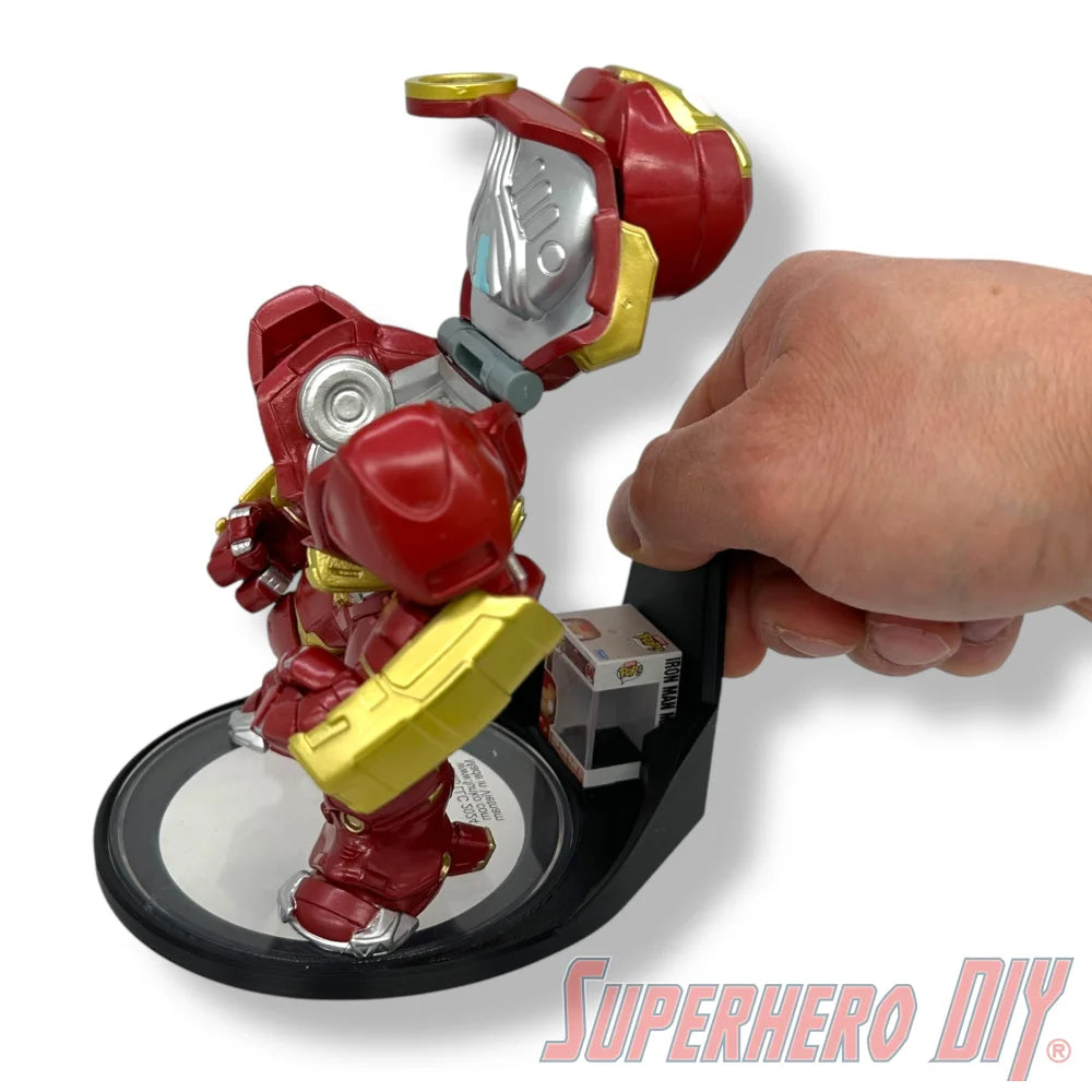 Wall shelf for Bitty Bots, designed to display Funko Bitty Pop figures alongside their matching Bitty Bot companion box