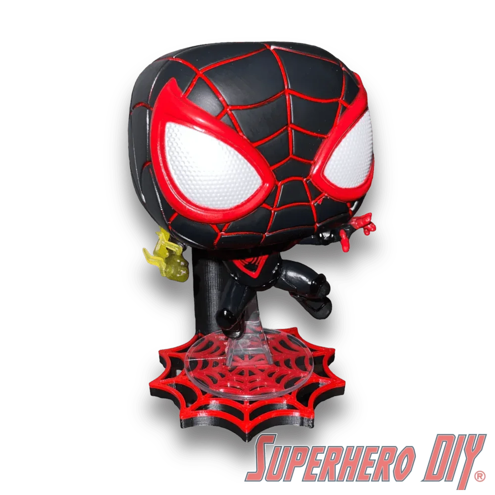 Miles Morales Funko Pop on Web Shelf for Spider-Man Funko Pop Display