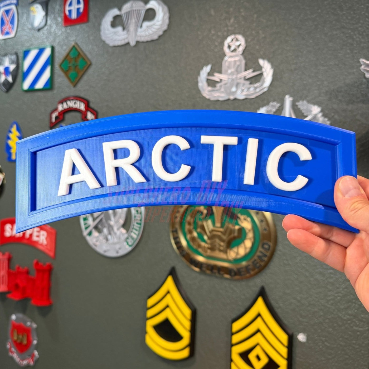 3D Army Arctic Tab – Multiple Sizes (4-12 inches)