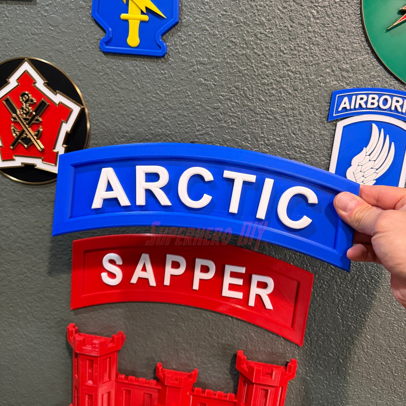 3D Army Arctic Tab – Multiple Sizes (4-12 inches)