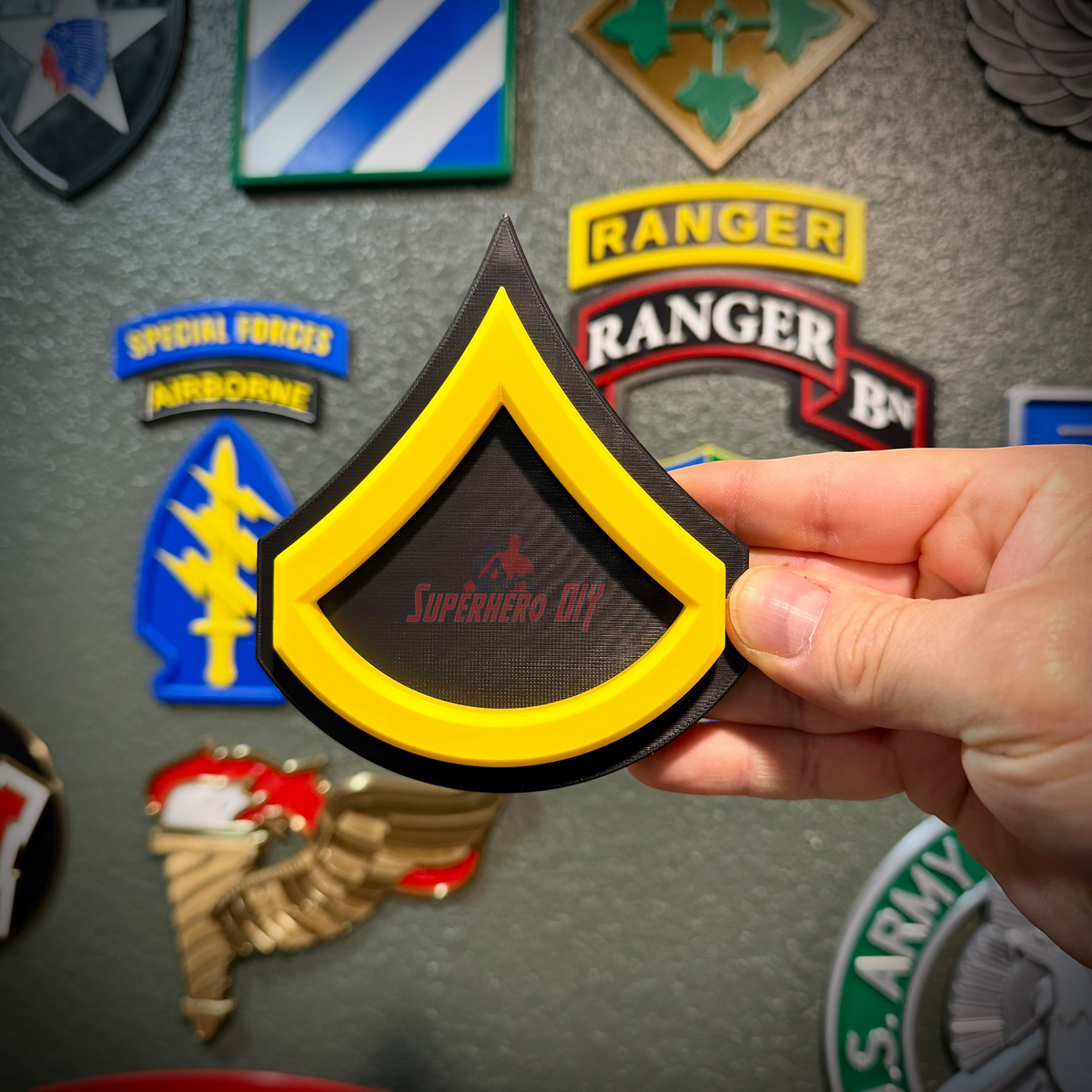 Army enlisted rank insignia offered in every rank from Private PV2 to Sergeant Major of the Army