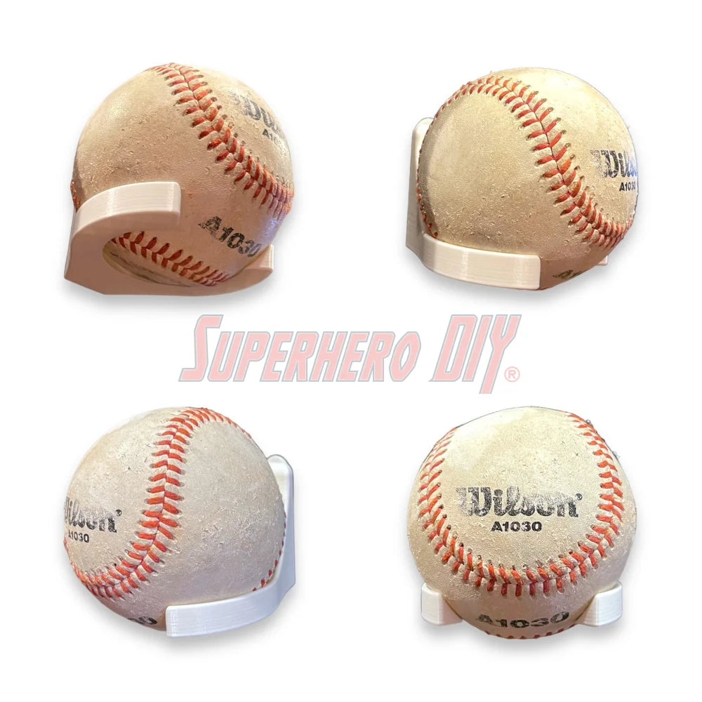 Baseball Holder Wall Mount | Floating Shelf for Baseball Display - Superhero DIY