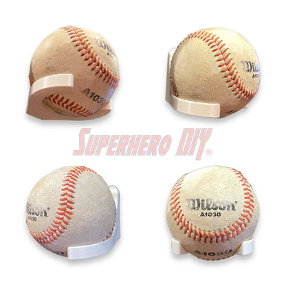 Baseball Holder Wall Mount | Floating Shelf for Baseball Display - Superhero DIY