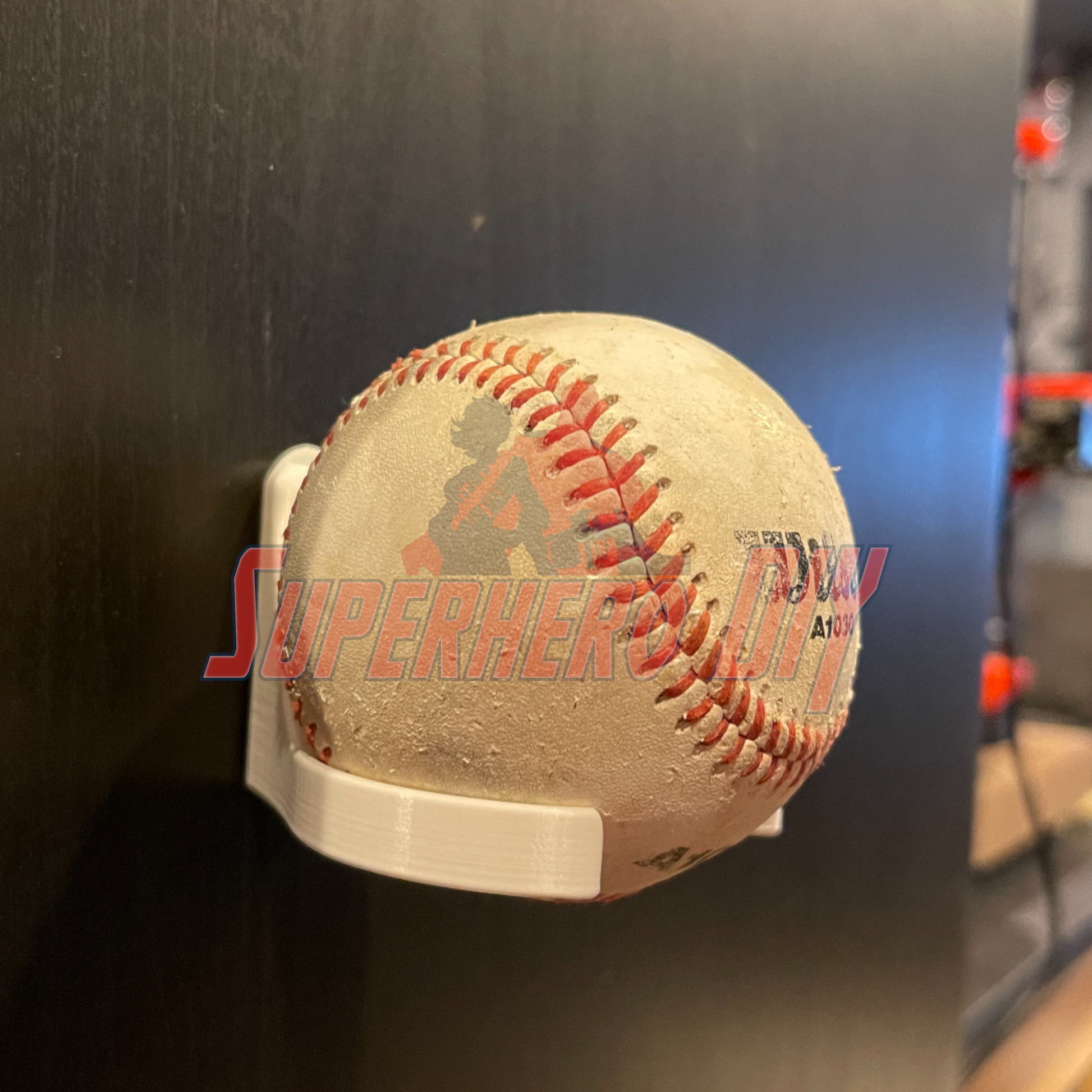 Baseball Holder Wall Mount | Floating Shelf for Baseball Display featuring a sleek design for showcasing baseballs.