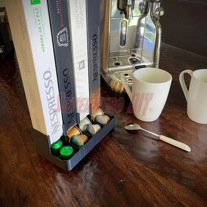 Coffee Pod Sleeve Holder for Nespresso | Multiple Sizes & Colors | Coffee Pod Dispenser Tray | Eco-Friendly Nespresso Capsule Organizer Stand - Superhero DIY