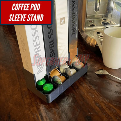 Coffee Pod Sleeve Holder for Nespresso | Multiple Sizes & Colors | Coffee Pod Dispenser Tray | Eco-Friendly Nespresso Capsule Organizer Stand - Superhero DIY
