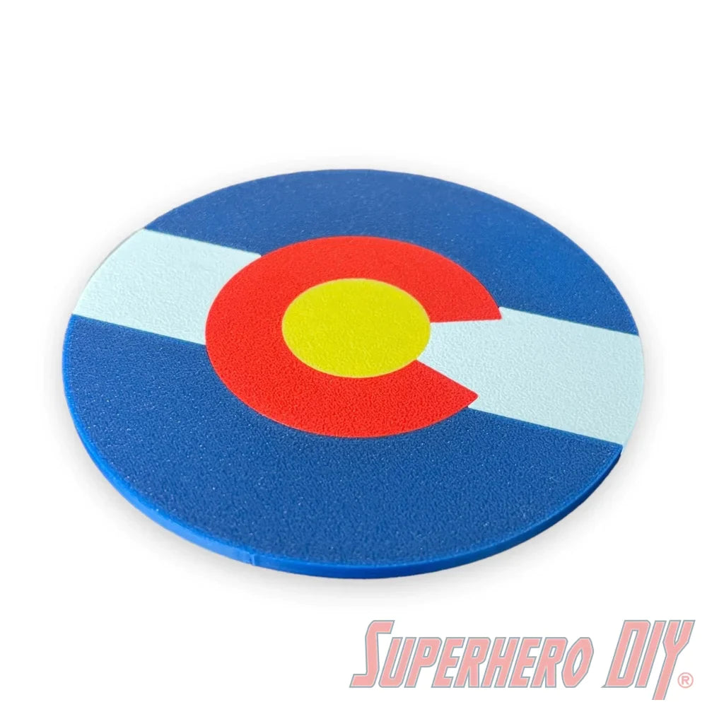 Colorado Coaster | 3D-printed Colorado State Flag coasters | Coasters with Colorado logo - Superhero DIY