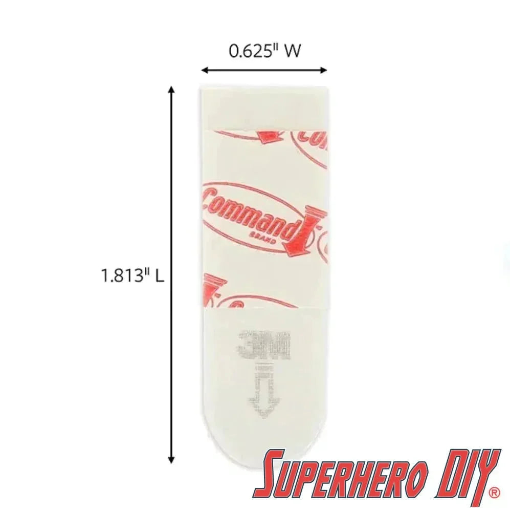 Check out the Command strip double-sided adhesive for Funko Figure Shelves | Double-sided tape for mounting figure shelves from Superhero DIY! The perfect solution for only $0.22