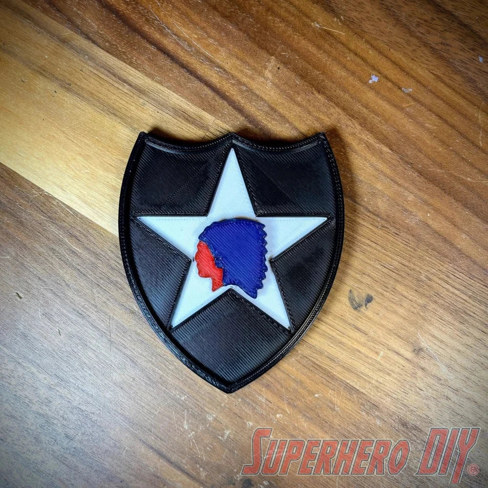 Deco 2nd Infantry Division Unit Insignia | Simplified 3D-Printed