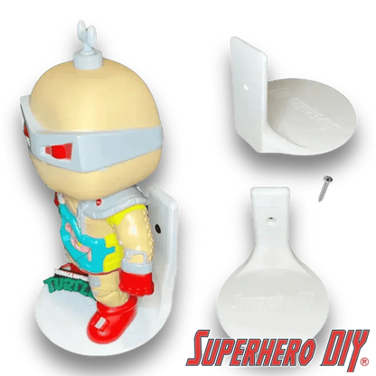 DELUXE size Floating Figure Shelves for POP! DELUXE Vinyl figures | Wall Stand Display Shelves for LARGE pops 6-inch or Deluxe - Superhero DIY