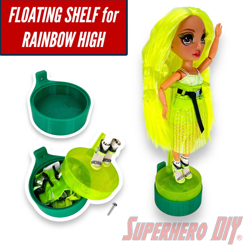 Display Shelves for Rainbow High | Display and Accessories storage for Rainbow High Dolls - Superhero DIY