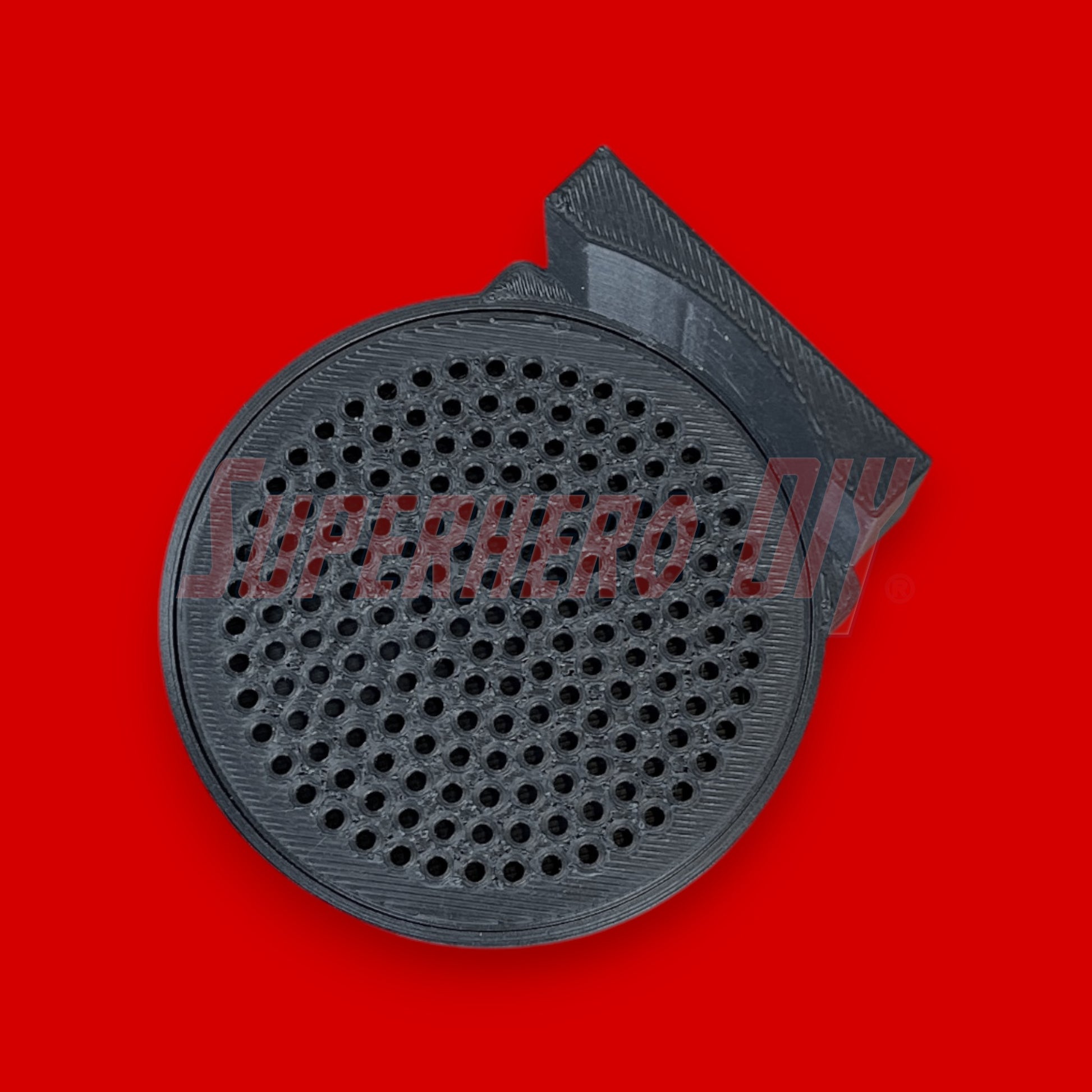 Mini mug drip tray Nespresso Essenza for Breville or Krups versions, black color, against a red background.
