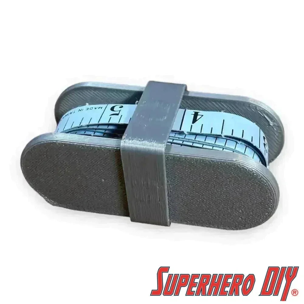 Check out the Fabric Measuring Tape Holder | Roll up your sewing tape measure with ease with this fabric tape measure holder! from Superhero DIY! The perfect solution for only $5.39