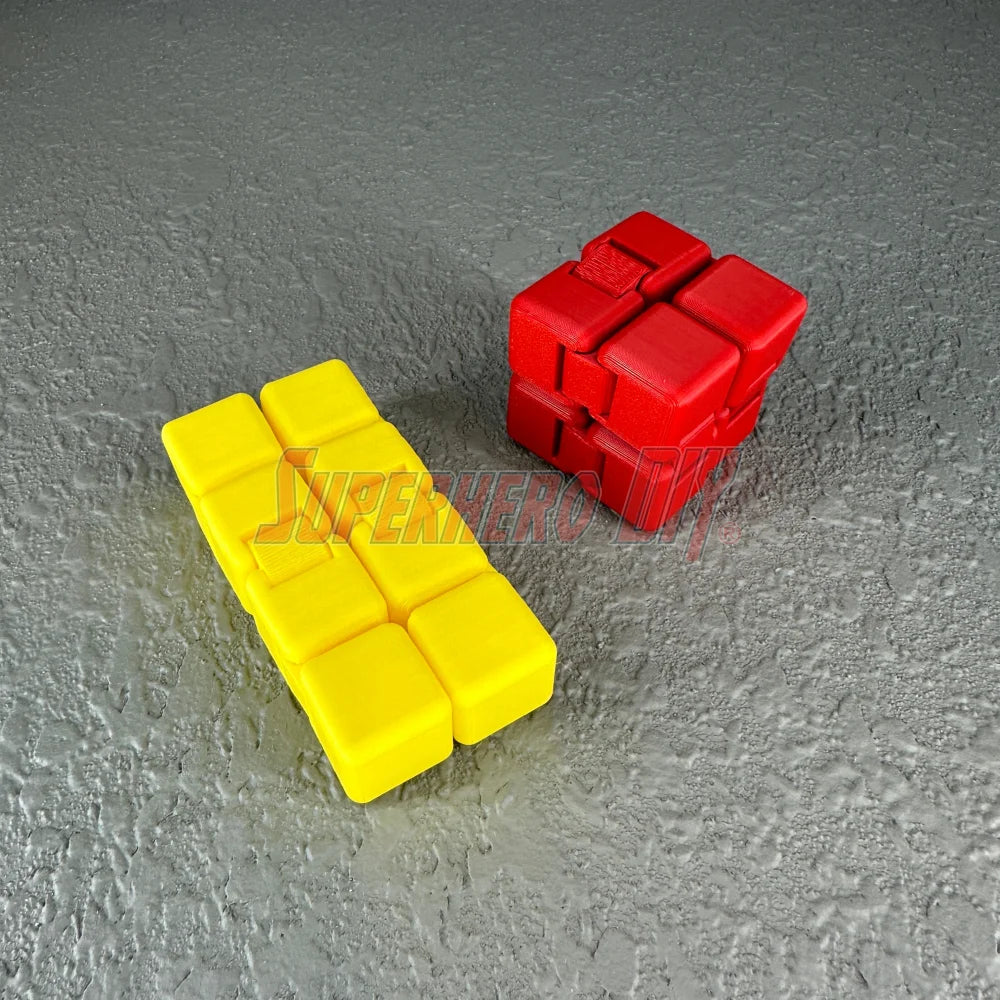 Fidget Infinity Cube | Fun articulating gadget great for one-handed tactile play and fidget toy - Superhero DIY