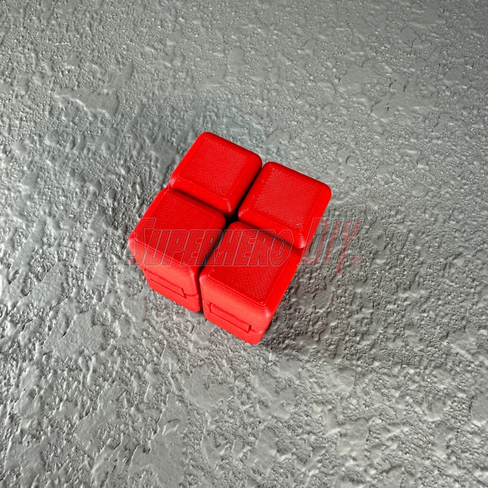 Fidget Infinity Cube | Fun articulating gadget great for one-handed tactile play and fidget toy - Superhero DIY