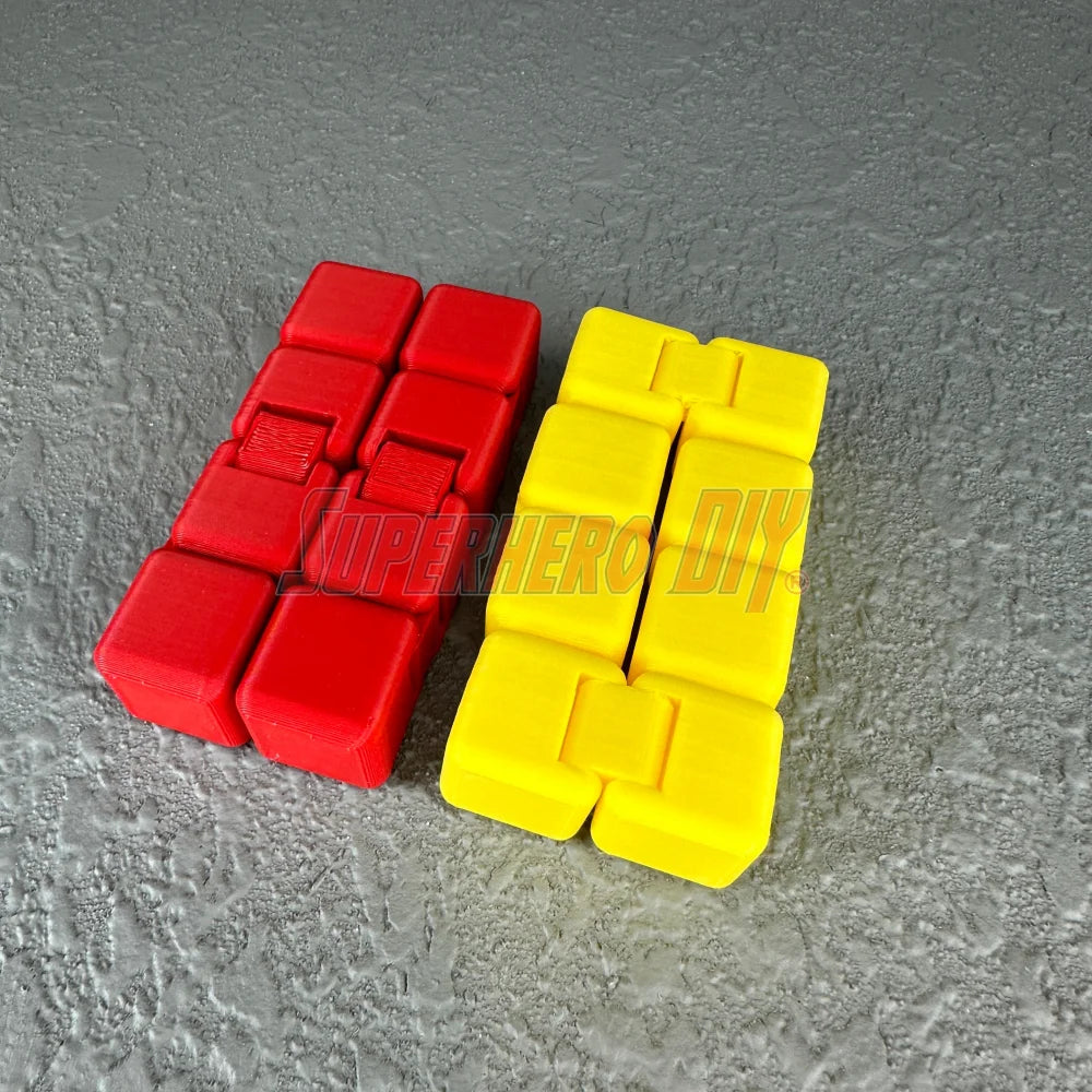 Fidget Infinity Cube | Fun articulating gadget great for one-handed tactile play and fidget toy - Superhero DIY