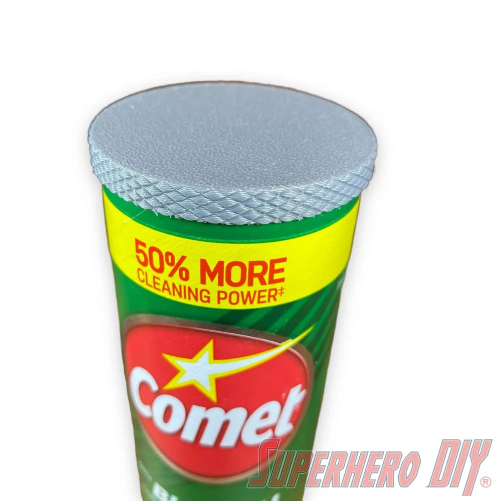 REUSABLE Comet Cleanser Lid | Fits snugly on powder cleanser can | Cover for Comet cans | Hard plastic or flexible options - SuperheroDIY