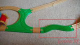 Flexible Track Connector Piece compatible with Brio or Thomas Wooden Train Track | 3D-printed enhancement for Wooden Train Set - Superhero DIY