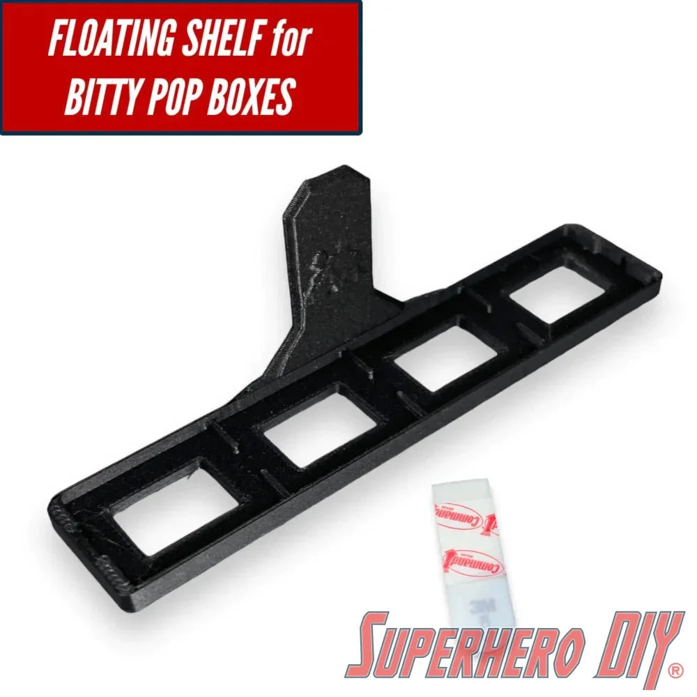 Floating Shelf for Bitty Pop Boxes - Superhero DIY