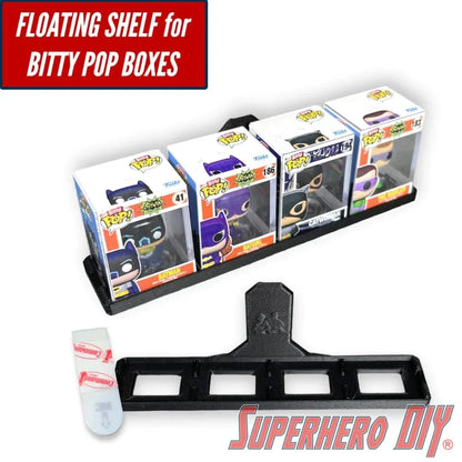 Floating Shelf for Bitty Pop Boxes - Superhero DIY