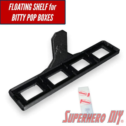 Check out the Floating Shelf for Bitty Pop BOXES | Fits your Bitty Pop Boxes | Includes Command Strip from Superhero DIY! The perfect solution for only $1.79