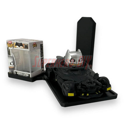 Floating wall shelf display for Bitty Pop Rides sets, fits vehicle-style Funko Bitty Pop figures with matching box