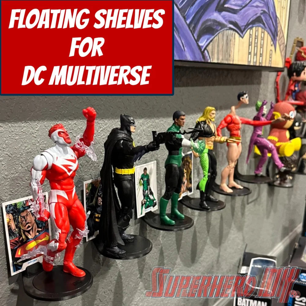 Floating Shelf for DC Multiverse Figures | Fits black base stand