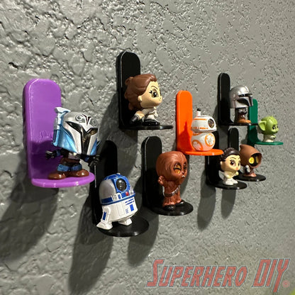 DOORABLE Floating Shelf for Disney Doorables | Out of box wall display | Comes with Command strips! - Superhero DIY