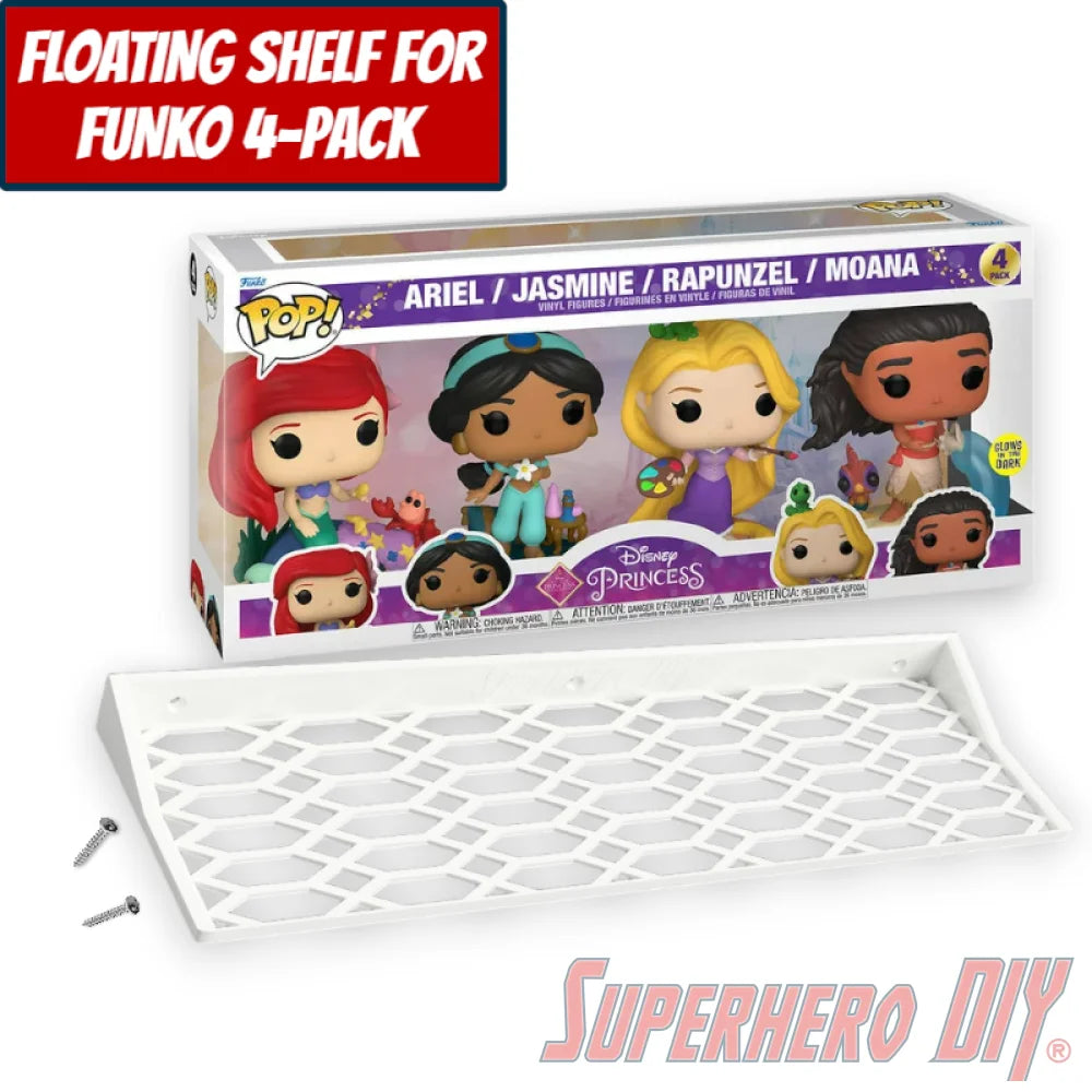 Floating Shelf for DISNEY PRINCESS 4-Pack Funko Pop Box