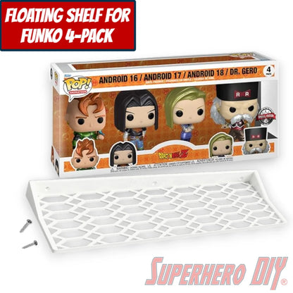 Check out the Floating Shelf for DRAGON BALL Z 4-Pack Funko Pop Box from Superhero DIY! The perfect solution for only $12.99