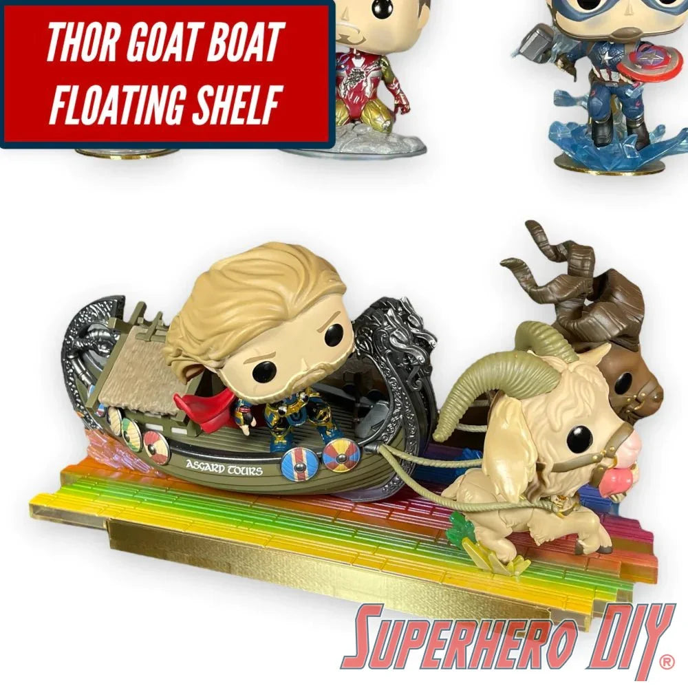 Check out the Floating Shelf for Funko Goat Boat | Fits this Pop! Rides perfectly! | Screws included from Superhero DIY! The perfect solution for only $8.99