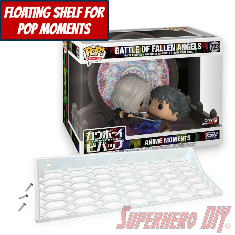 Check out the Floating Shelf for Funko Pop! Anime Moments Battle Of Fallen Angels #723 (Cowboy Bebop) from Superhero DIY! The perfect solution for only $18.99