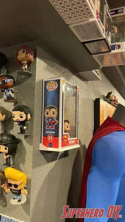 Floating Shelf for Funko Pop! Comic Covers | Wall Mount Display | Pop Box Wall Mount | Includes mounting screws - Superhero DIY