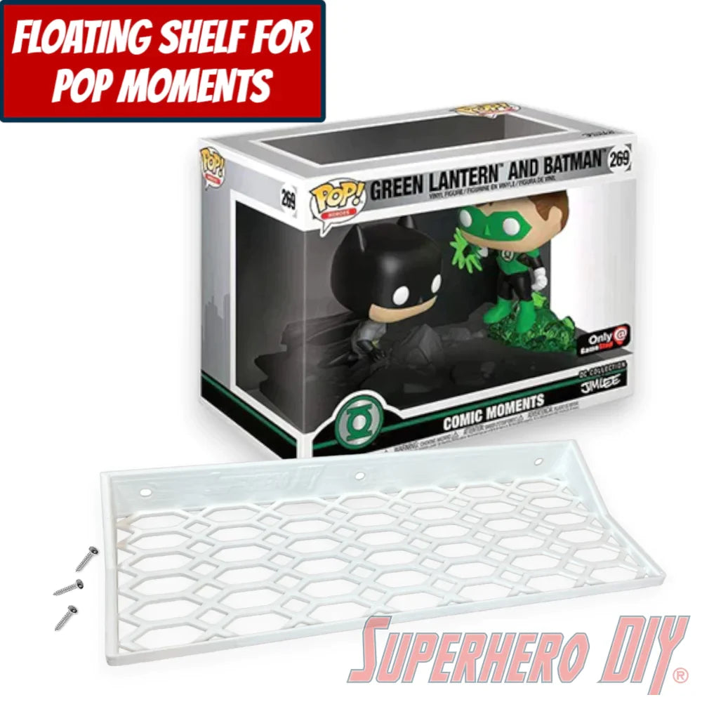 Floating Shelf for Funko Pop! Comic Moments Green Lantern and Batman #271 - Superhero DIY