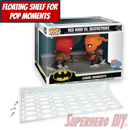 Check out the Floating Shelf for Funko Pop! Comic Moments Red Hood vs Deathstroke #336 from Superhero DIY! The perfect solution for only $18.99