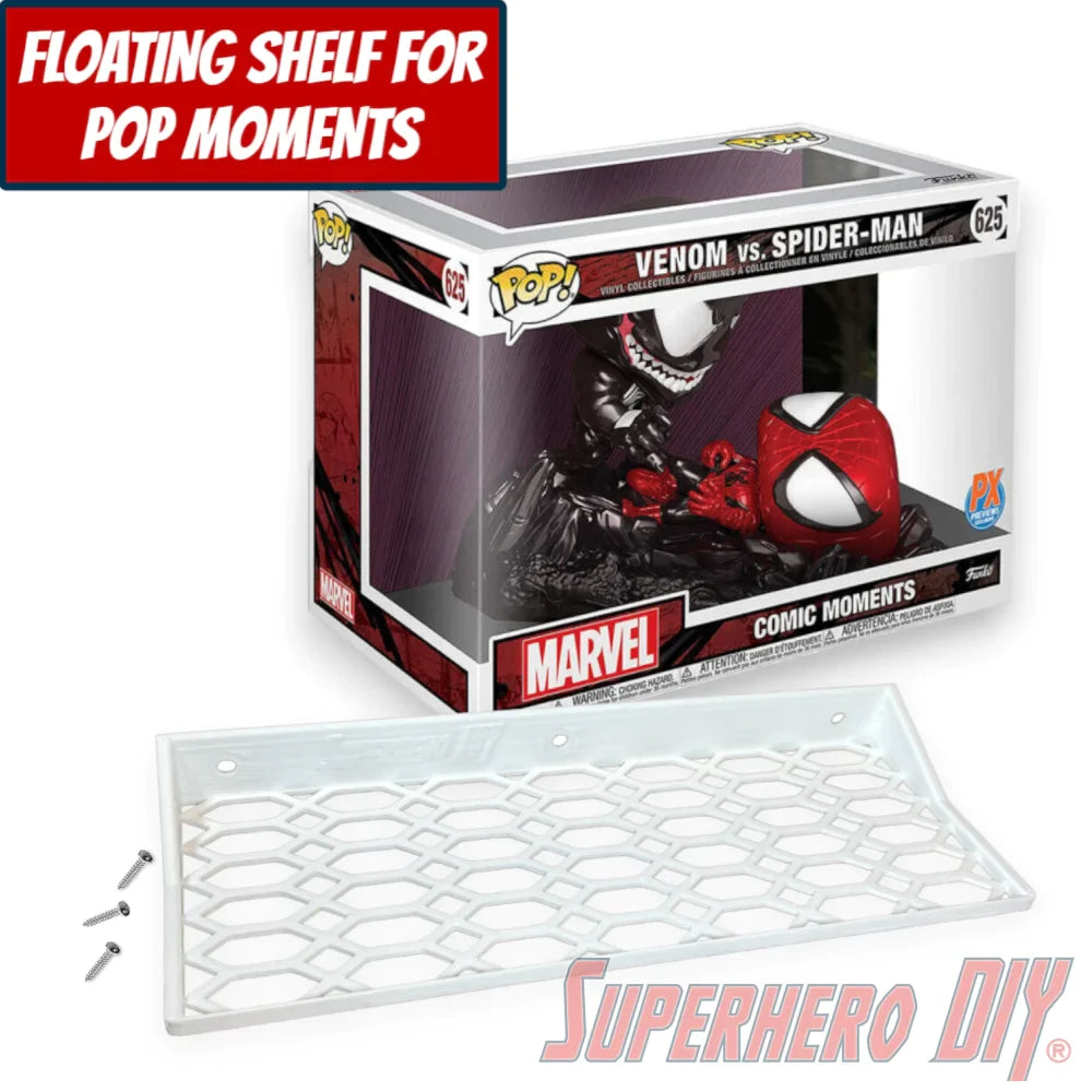 Check out the Floating Shelf for Funko Pop! Comic Moments Venom vs Spider-Man #625 from Superhero DIY! The perfect solution for only $18.99