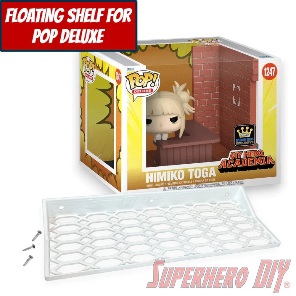 Check out the Floating Shelf for Funko Pop! Deluxe Himiko Toga #1247 (My Hero Academia: Villains Hideout) from Superhero DIY! The perfect solution for only $18.99