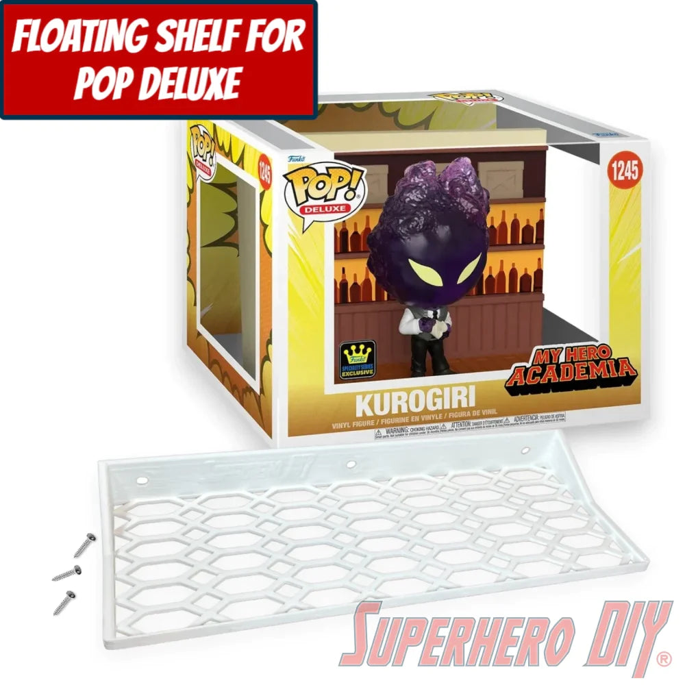Check out the Floating Shelf for Funko Pop! Deluxe Kurogiri #1245 (My Hero Academia: Villains Hideout) from Superhero DIY! The perfect solution for only $18.99