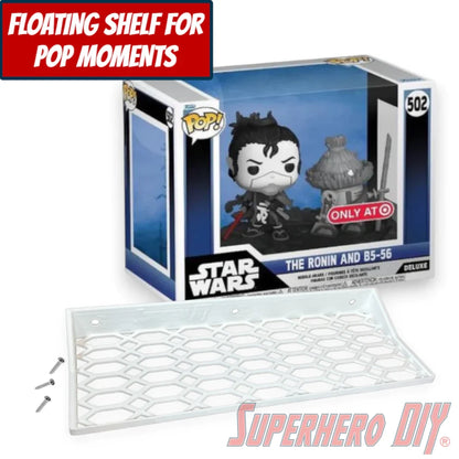 Check out the Floating Shelf for Funko Pop! Deluxe Moment The Ronin and B5-56 (Star Wars Visions) #502 from Superhero DIY! The perfect solution for only $18.99