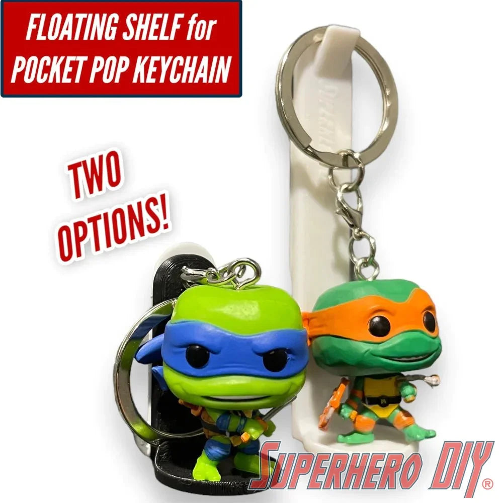 Floating Shelf for Funko Pop Keychain | Out of box shelves for Pocket Pops | Comes with Command strips! - Superhero DIY