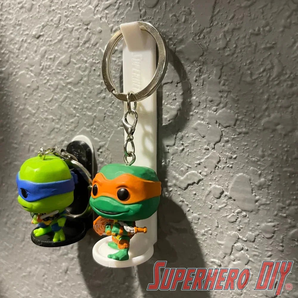 Floating Shelf for Funko Pop Keychain | Out of box shelves for Pocket Pops | Comes with Command strips! - Superhero DIY