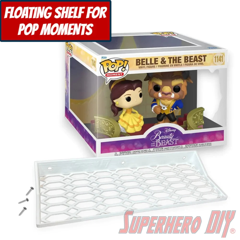 Check out the Floating Shelf for Funko Pop! Moment Belle & the Beast #1141 from Superhero DIY! The perfect solution for only $18.99