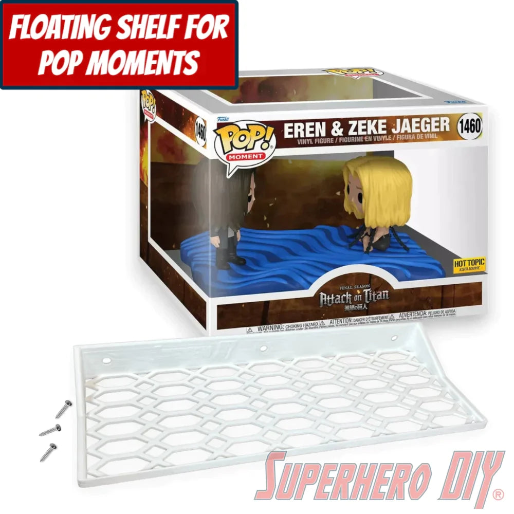 Check out the Floating Shelf for Funko Pop! Moment Eren & Zeke Jaeger #1460 (Attack on Titan) from Superhero DIY! The perfect solution for only $18.99