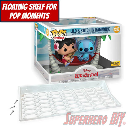 Check out the Floating Shelf for Funko Pop! Moment Lilo & Stitch in Hammock #1200 from Superhero DIY! The perfect solution for only $18.99