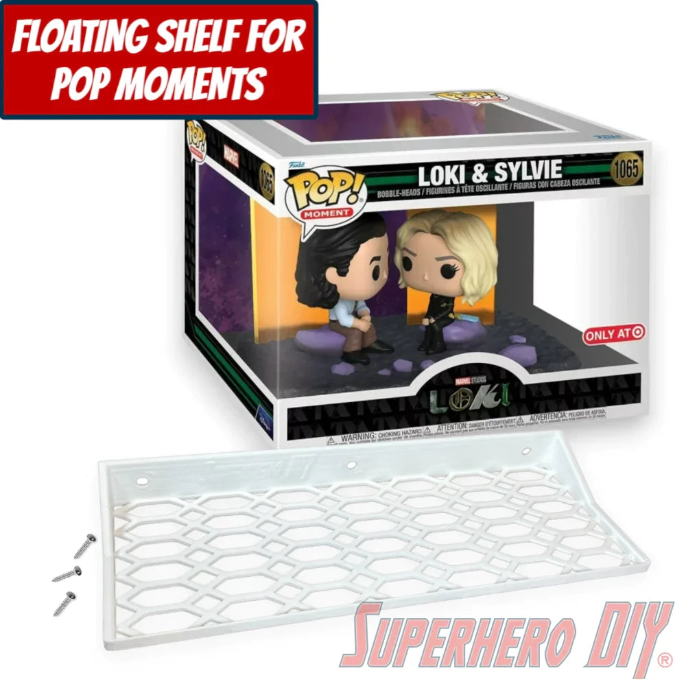 Floating Shelf for Funko Pop! Moment Loki & Sylvie #1065 - Superhero DIY